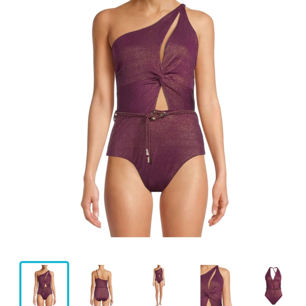 Time and Tru Metallic Purple Swimsuit